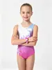 Trajes de gimnasia personalizados transfronterizos, incluyendo varios estilos de ropa deportiva de manga corta para niñas, trajes de baile y ropa transpirable de verano para hacer ejercicio para niñas jóvenes.