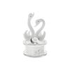 Artesanías de cristal con animales de dibujos animados, cisne de jade blanco con adornos de diamantes, suministros para bodas, decoración para el Día de San Valentín.