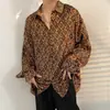 Camisa floral de manga larga para hombre y mujer, adecuada para primavera, otoño y verano, estilo coreano, moderna, genial, nicho, estilo de Hong Kong, chaqueta camisa vintage
