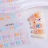Pegatinas para Uñas de Moño Blanco y Negro 5D Estereoscópicas en Relieve Versátiles Coloridas Pegatinas para Uñas de Moño Joyería Estilo Hg