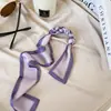 Bufanda de Seda Pequeña Larga Estrecha de Moda para Primavera y Otoño Corbata para Mujer Lazo para la Cabeza Cinta para Bolso Cinturón para el Cuello Cinta Bufanda para Traje Lazo para el Cabello