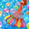 Globos de agua de llenado rápido, juguete de cumpleaños para niños, globos pequeños llenos de agua, artilugio para peleas de agua de verano, bolas de agua con nudo automático