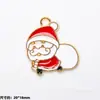 Colgante de Aleación Esmaltada Navideño Colgante de Gota Papá Noel Muñeco de Nieve Reno Colgante de Dibujos Animados Accesorios para Joyería DIY Pulsera Al Por Mayor