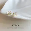 Más fáciles de Combinar Pendientes de Concha Letra H Aguja de Plata de Ley Pendientes para Mujer 2025 Nuevo Joyería para Orejas Pequeña y Exquisita de Gama Alta