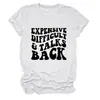 Cara difícil Amazon eBay Estação Independente Casual Simples Feminina Gola Redonda Manga Curta Camiseta