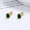 Aretes de tuerca de hilo de aguacate de plata esterlina 925 para mujer 2022 nuevo estilo minimalista que combinan con todo, aretes para el cartílago de la oreja, joyería de alta calidad