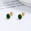 Aretes de tachuela de hilo de aguacate para mujer verano plata de ley 925 2022 nueva moda simples para el lóbulo de la oreja estilo frío joyería para la oreja