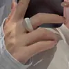 Anillo sencillo de plata de ley S925 con diseño de nicho estilo coreano, anillo vintage tallado en oro, anillo retro de moda coreana al por mayor