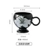 Taza de Cerámica, Taza de Gama Alta, Taza de Café de Gama Alta, Lirio Perfumado, Vaso de Agua Souvenir de Lujo Ligero para Mejor Amigo