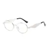Gafas de Sol Ovaladas Metálicas Estilo Europeo y Americano Retro para Mujer, Gafas de Sol de Moda para Viajes Fotografía Callejera, Gafas de Sol con Protección UV