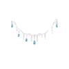 Collar con borlas y gotas de agua de lágrimas de océano azul, estilo festivo de lujo, diseño de nicho, cadena de clavícula moderna para mujer