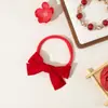 Venta Caliente de Comercio Exterior Lazo Rojo de Terciopelo para el Cabello de Bebé, Diadema Elástica de Alta Calidad para Niños, Suave con el Cabello, Diadema Festiva