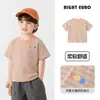 Camiseta de Manga Corta Rayada para Niños Europeos Derecha Ropa de Verano para Niños Top 2026 Nueva Ropa de Verano para Bebés Niños