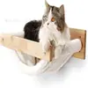 Hamaca de gato de madera para pared transfronteriza, juguete de escalada para gatos de pared DIY, plataforma de salto para gatos, cama de lona para gatos