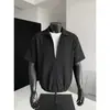 Camisa de Malla Transpirable para Hombre de Manga Corta, Estilo Verano 2026, Estilo Old Money, Falsa de Dos Piezas, Hueca, con Acabado de Alta Gama