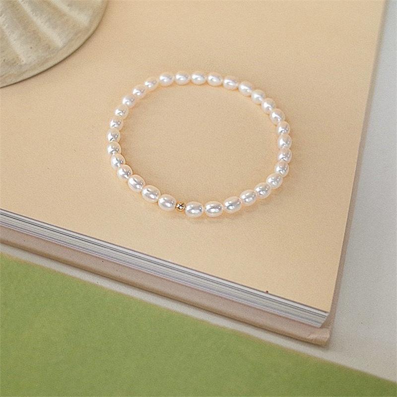 天然淡水珍珠和田玉手链女14K注金时尚玉石小米珠珍珠新中式手饰