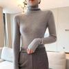 Nuevo Suéter de Punto de Cuello Alto para Mujer Otoño/Invierno 2026, Moda Coreana Versátil Ajustado Camisa Base de Punto