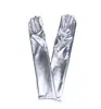 Luvas Femininas Extralongas de Couro Envernizado Sexy Elásticas 50cm Transfronteiriças Fantasia de Ópera Cosplay Luvas Escuras