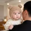 Chapéu Infantil Estilo Coreano para Outono e Inverno, Gorro de Tricô Pontudo Quente e Espesso para Meninos e Meninas, Chapéu à Prova de Vento e Protetor de Orelhas