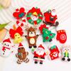 Llavero de Papá Noel de dibujos animados, accesorios de bricolaje, hecho a mano, crema, pegamento, joyería, diseño de escena de muñeca, regalo
