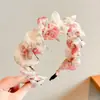 Diadema de Malla tipo Hada para Niñas con Dientes, Estilo Pastoral Francés, Diadema para el Cabello de Niñas para Controlar el Cabello Suelto, Diadema Antideslizante que No Tira del Cabello