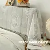 Funda de encaje estilo francés para cabecero, funda a prueba de polvo para dormitorio, tela decorativa blanca con patrón floral estilo europeo, transfronterizo