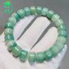 Pulsera de Raíz de Bodhi de Jade Blanco Rueda Dorada Natural Envuelto Alrededor del Dedo Color Degradado Suave Plato de Juguete Cuentas Budistas Rosario Pulsera de Semillas de Bodhi