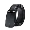 Cinturón de Cuero Personalizado para Hombre de Cuero Genuino Hebilla Automática Cinturón de Cintura de Piel de Vaca Logo Impreso a Color Regalo de Negocios Hebilla de Trinquete Cinturón de Cuero de Primera Capa para Hombre