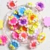 Resina Serie de Flores de Colores Colgante para Bolso DIY Pasador Llavero Funda para Teléfono Móvil Flor para Agujero de Zapato Accesorios de Decoración