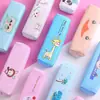 Bolsa de Lápices de Dibujos Animados Bolsa de Lápices de Lona Regalo de Premiación Caja de Papelería para Niños Bolsa de Lápices Creativa para Jardín de Infancia