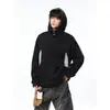 Em estoque, novo modelo outono 2026, algodão chinês de peso pesado 380g, moletom com capuz casual oversized com design de patchwork, W6096-