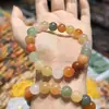 Pulsera Dorada de Seda y Jade del Fabricante, Pulsera Colorida de un Solo Círculo para Mujer, Regalo de Jade Jade Listo para Transmisión en Vivo