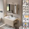 Lavabo Cerámico Todo en Uno de Lujo Ligero con Esquinas Redondeadas Combinación de Mueble de Baño Lavabo Lavabo Lavabo Mueble de Lavado