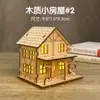 Artesanías de Madera Europeas Decoraciones Navideñas Adornos Casa Pequeña de Madera Escena Diseño Cabaña Pequeña DIY