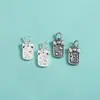 Pingente de Prata de Lei S925 Laço Etiqueta Caractere Xilefu DIY Feito à Mão Pulseira de Corda Pingente de Pulseira de Cristal