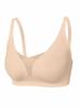 Ventas Directas de Fábrica Estilo Popular Transfronterizo Sujetador Inalámbrico Liso de Color Sólido sin Costuras con Tirantes Push-Up Anticaída