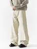 Ropa para Hombre Fengshe / Pantalones Casuales de Trabajo Americano para Niños Primavera y Otoño Color Sólido Sueltos Rectos Versátiles Pierna Ancha Pantalones Largos