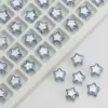 Venda Quente Transfronteiriça 8mm Galvanizado Estrela de Cinco Pontas Contas de Vidro Pingente de Cristal DIY Acessórios de Cabelo Colar Pulseira Materiais e Acessórios