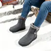Botas de Nieve Nuevas para Mujer de Otoño e Invierno Múltiples Colores Disponibles Bloqueo de Temperatura Forro de Felpa Mixto Físico Lote Grueso Protección contra el Frío Zapatos de Algodón