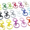 Color de Fábrica Llavero Aleación de Zinc Cierre de Langosta Anillo para Llaves Anillo en Forma de 8 Juego de Tres Piezas Accesorios de Joyería