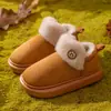 2025 Botas de Nieve de Caña Alta Pantuflas de Lana y Algodón para Hombres y Mujeres con Tacón para Otoño e Invierno Parejas de Interior y Exterior Antideslizantes Zapatos de Algodón con Tacón