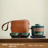 Bule de Chá Cerâmico de Alta Qualidade, Copo Rápido para Carro, Conjunto de Chá Kung Fu Personalizado Estilo Chinês Qingshan Yanhe, Atacado Personalizado