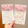 Pegatinas Faciales Huecas de Color Mixto Dopamina para Niña, Decoraciones de Pentagrama y Corazón, Pegatinas Autoadhesivas Coloridas con Forma de Corazón