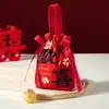 Bolsa de Dulces para Boda Nueva Bolsa de Regalo Festivo para Dulces Estilo Chino para Boda de Mano de Alta Gama Bolsa de Tela para Dulces con Cordón