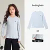 Conjunto de Otoño Pudding Haru para Niñas, Top Infantil Versátil, Nueva Colección de Otoño 2026, Camiseta Infantil de Manga Larga con Volantes