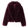 Fabricante de ropa de mujer transfronterizo al por mayor 2026 AliExpress más vendido moda francesa casual ecológico piel sintética abrigo corto
