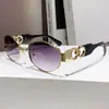 Gafas de sol ovaladas personalizadas para mujer, metal, estilo urbano moderno, gafas retro para sesión de fotos de influencers transfronterizos