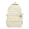 Mochila Escolar con Tapa de Leche de Flor de Cerezo para Niñas Estudiantes de Secundaria Mochila Impresa de Nicho de Alto Valor Estudiantes de Secundaria Mochila de Alta Calidad