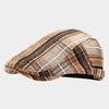 Boné xadrez de moda europeia e americana, boné masculino de comércio exterior, aba curta, boné feminino de outono, anti-boinas
