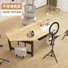 Mesa de Escritório com Armazenamento, Mesa para Streamer, Mesa de Computador Móvel, Mesa de Trabalho para Streamer, Estação de Trabalho Rotatória para Transmissão ao Vivo